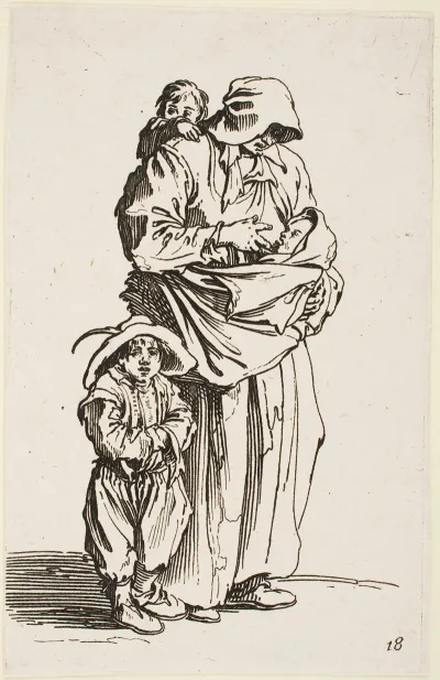The Mother And Her Three Children
