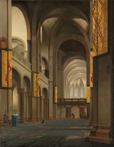 The Nave And Choir Of The Mariakerk In Utrecht