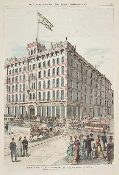 The New Dry Goods Establishment Of Strawbridge Clothier Corner Of Eighth And Market Streets Philadelphia Pa