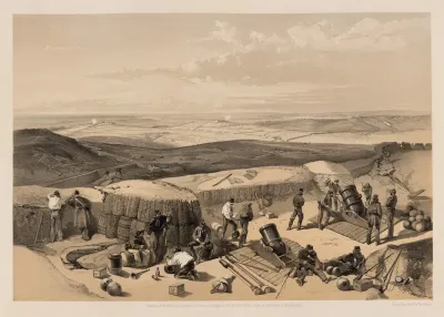 The New Works At The Siege Of Sebastopol On The Right Attack From The Mortar Battery On The Right Of Gordons Battery