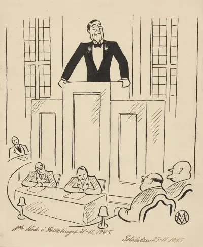 The Newly Appointed Prime Minister Knud Kristensen At The Podium Of The Danish Parliament