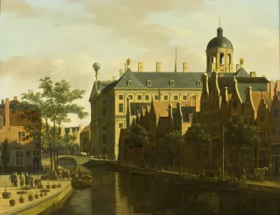 The Nieuwezijds Voorburgwal With The Flower And Tree Market In Amsterdam