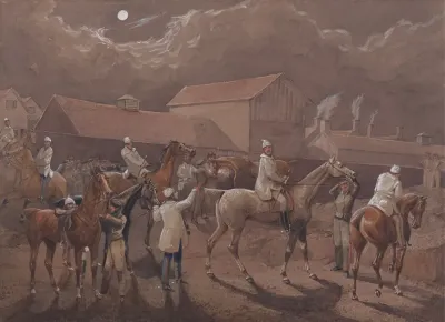 The Night Riders Of Nacton Preparing To Start Ipswich The Watering Place Behind The Barracks