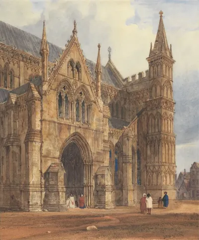 The North West Porch Of Salisbury Cathedral