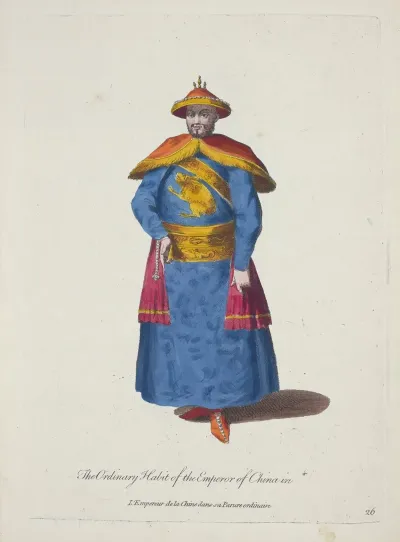 The Ordinary Habit Of The Emperor Of China Lempereur De La Chine Dans Sa Parure Ordinaire