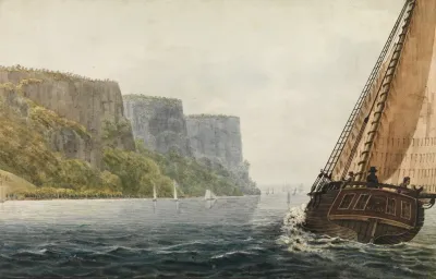The Packet Mohawk Of Albany Passing The Palisades