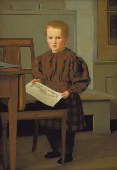 The Painter C W Eckersbergs Son Julius In His Fathers Studio