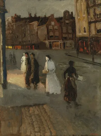 The Paleisstraat Near The Spuistraat Amsterdam At Night