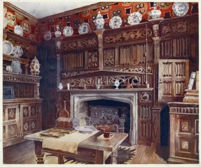 The Panelled Study At Groombridge Place Kent By Permission Of The Misses Saint