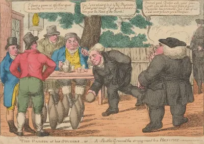 The Parson At His Studies Or A Skittle Ground The Wrong Road To A Benifice Vide Anecdote Of Dr Willett