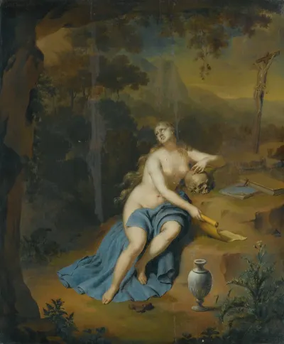The Penitent Mary Magdalene In A Landscape