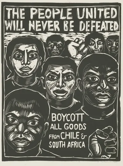 The People United Will Never Be Defeated Boycott The Repressive Regimes Of Chile And South Africa