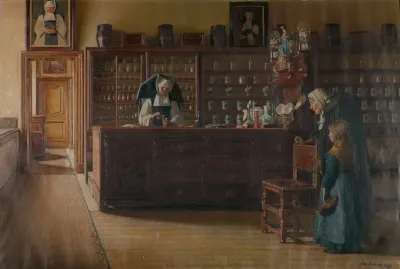 The Pharmacy In The Sint Janshospitaal In Bruges