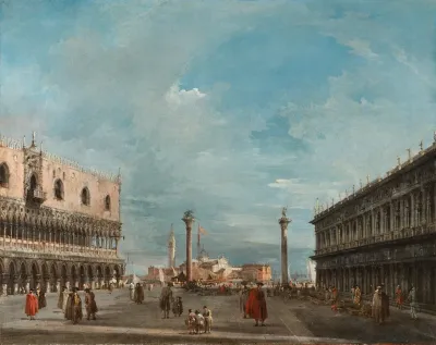 The Piazzetta Of San Marco Venice Looking Towards San Giorgio Maggiore