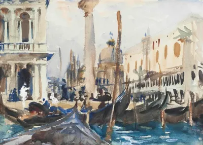 The Piazzetta With Gondolas