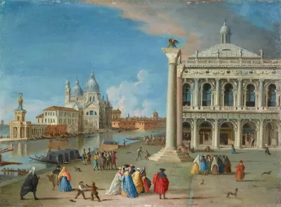 The Piazzetta With Santa Maria Della Salute Beyond Venice