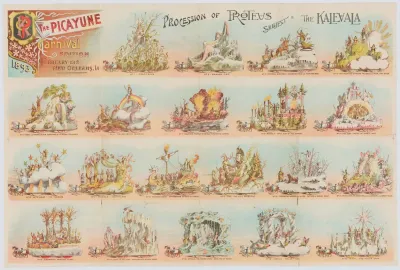 The Picayune Carnival Edition February 13th New Orleans La Procession Of Proteus Subject The Kalevala