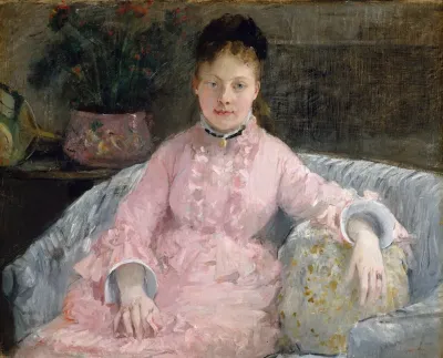 The Pink Dress Albertie Marguerite Carre Later Madame Ferdinand Henri Himmes 1854 1935