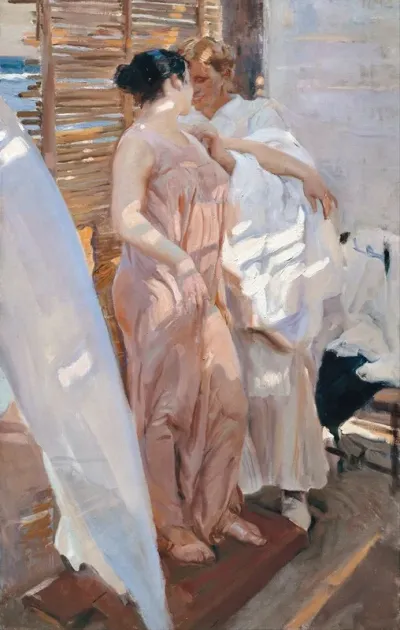The Pink Robe After The Bath