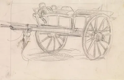The Plague Of Elliant Sketch Of A Cart Carrying The Dead