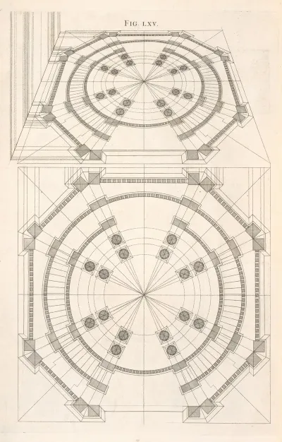 The Plan Of A Circular Work In Perspective