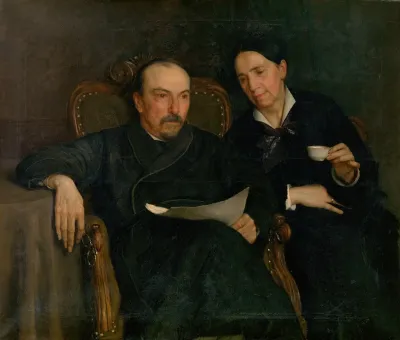 The Poet Jan Van Beers And His Wife The Artists Parents