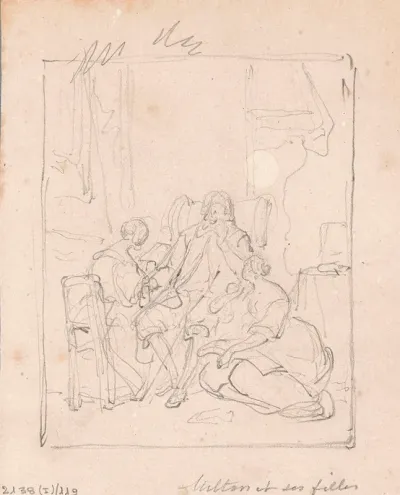 The Poet John Milton Dictates Paradise Lost To His Daughters 3