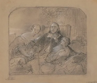 The Poet John Milton Dictates Paradise Lost To His Daughters