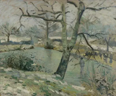The Pond At Montfoucault Effect Of Winter