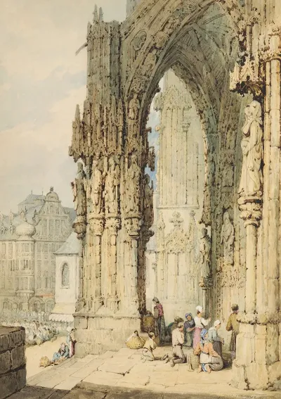 The Porch At Ratisbon Cathedral Bavaria