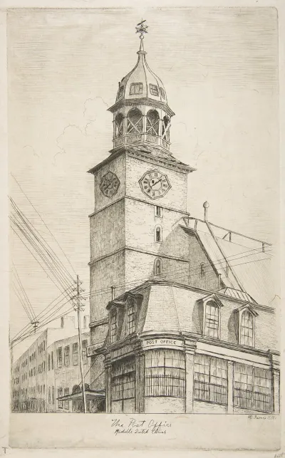 The Post Office Middle Dutch Church From Scenes Of Old New York