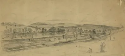 The Potomac River Near Williamsport On The Morning Of The Crossing Of Gen Lees Army