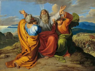 The Praying Moses With Aaron And Hur On The Mountain Horeb