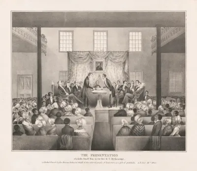 The Presentation Of A Gold Snuff Box To The Rev R T Breckenridge