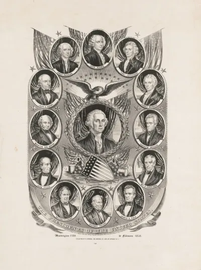 The Presidents Of The United States Washington 1789 To Fillmore 1850