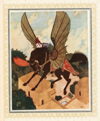 The Prince Is Taken Back To The Golden Palace By The Magic Black Horse