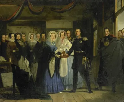The Princess Of Orange Receiving Alexander Ii 1818 1881 Grand Duke And Heir To The Throne Of Russia In The Czar Peters House In Zaandam