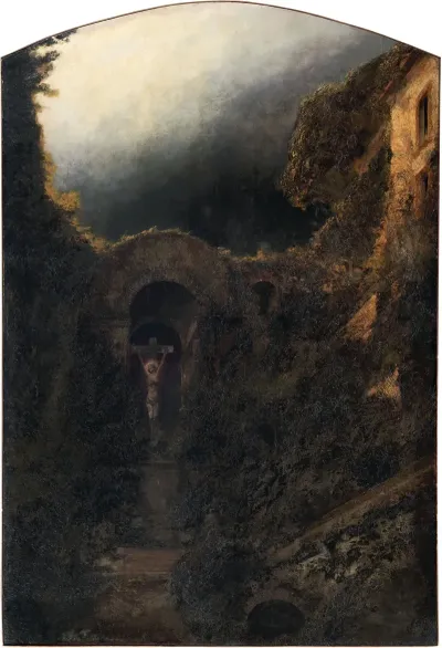 The Priors Chapel Crucifix Among The Ruins