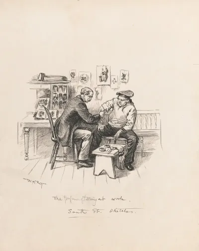 The Professor Of Tattooing At Work