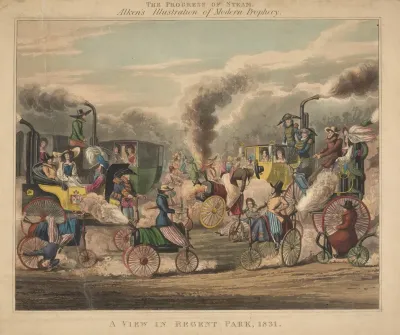 The Progress Of Steam A View In Regent Park 1831