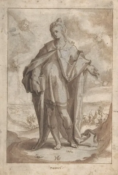 The Prophet Daniel In A Landscape