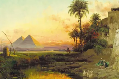 The Pyramids At Dusk
