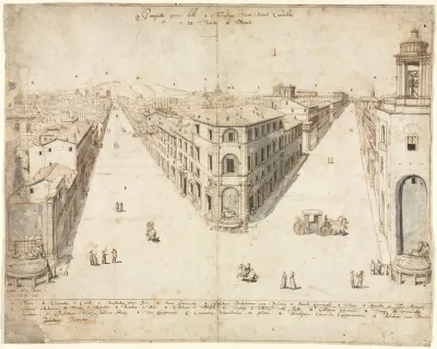 The Quattro Fontane Looking Toward Monte Cavallo