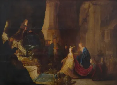 The Queen Of Sheba Before King Salomon