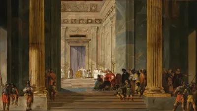 The Queen Of Sheba Before The Temple Of Solomon In Jerusalem