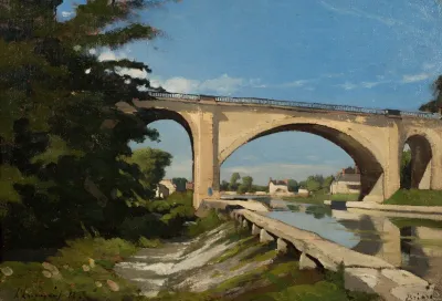 The Railroad Bridge At Briare