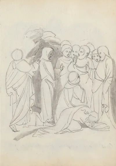The Raising Of Lazarus From Lorenzo Ghibertis Baptistery Doors Florence