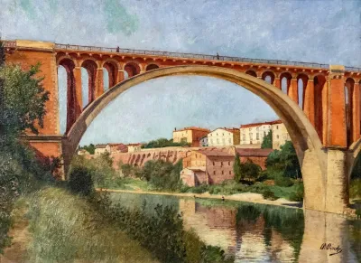 The Ramparts And The Bridge At Rabastens
