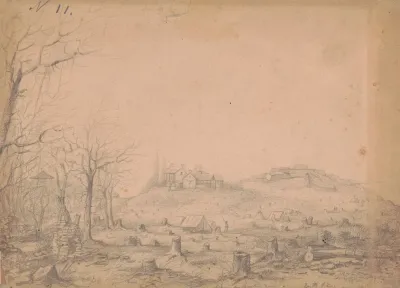 The Rebel Fort Beauregard Near Bowling Green Kentucky March 2 1862