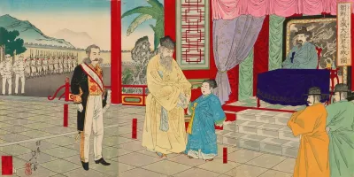 The Regent Paying An Official Visit To The Korean Royal Court